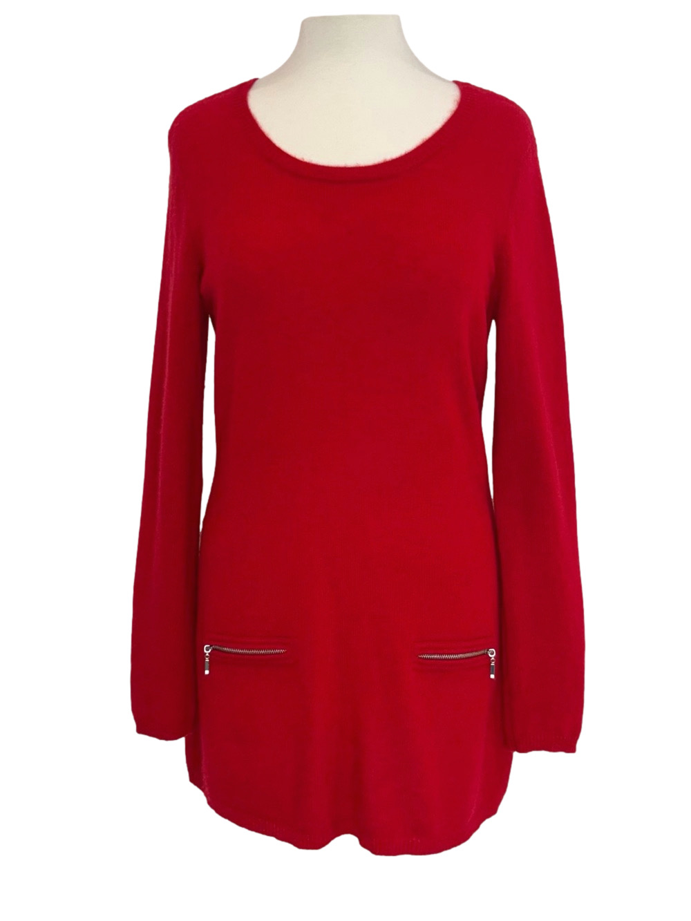 Peck & Peck red cashmere dress